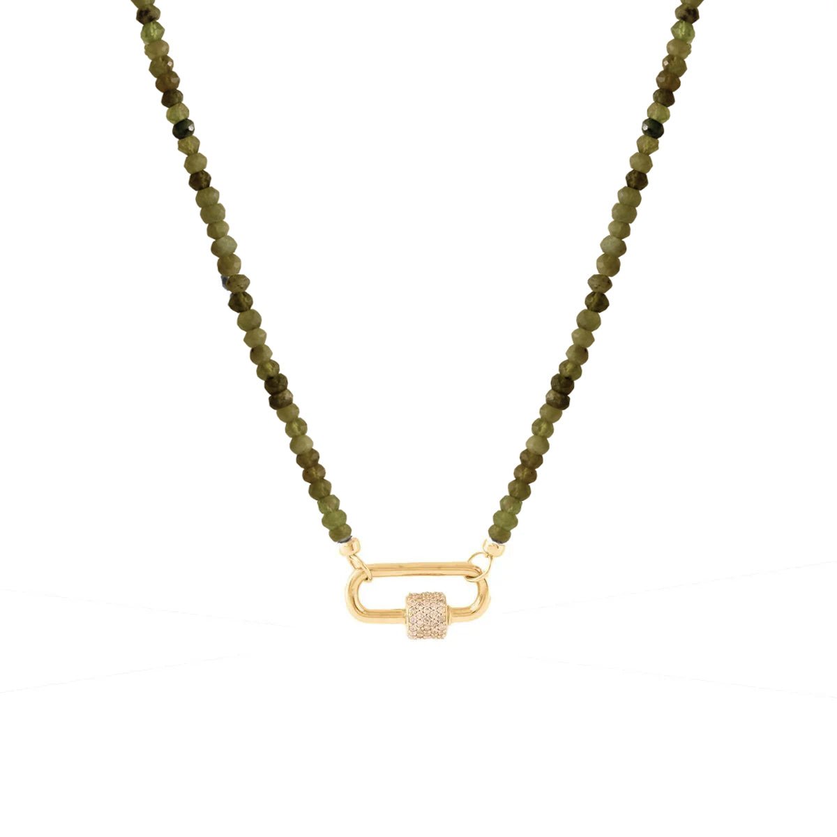 ICONIC BEADED OPEN ENDED NECKLACE - BLACK ONYX & GOLD - CHOOSE CONNECTOR - SO PRETTY CARA COTTER