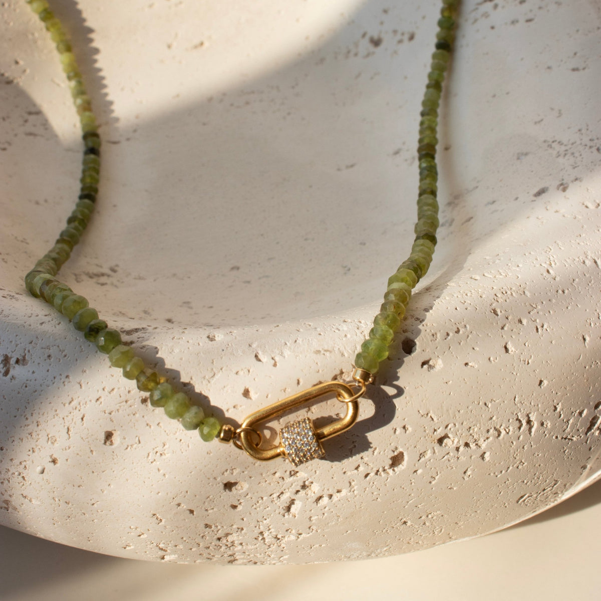 Iconic Beaded Open Ended Necklace - Juniper Vasonite & Gold - Choose Connector - SO PRETTY CARA COTTER