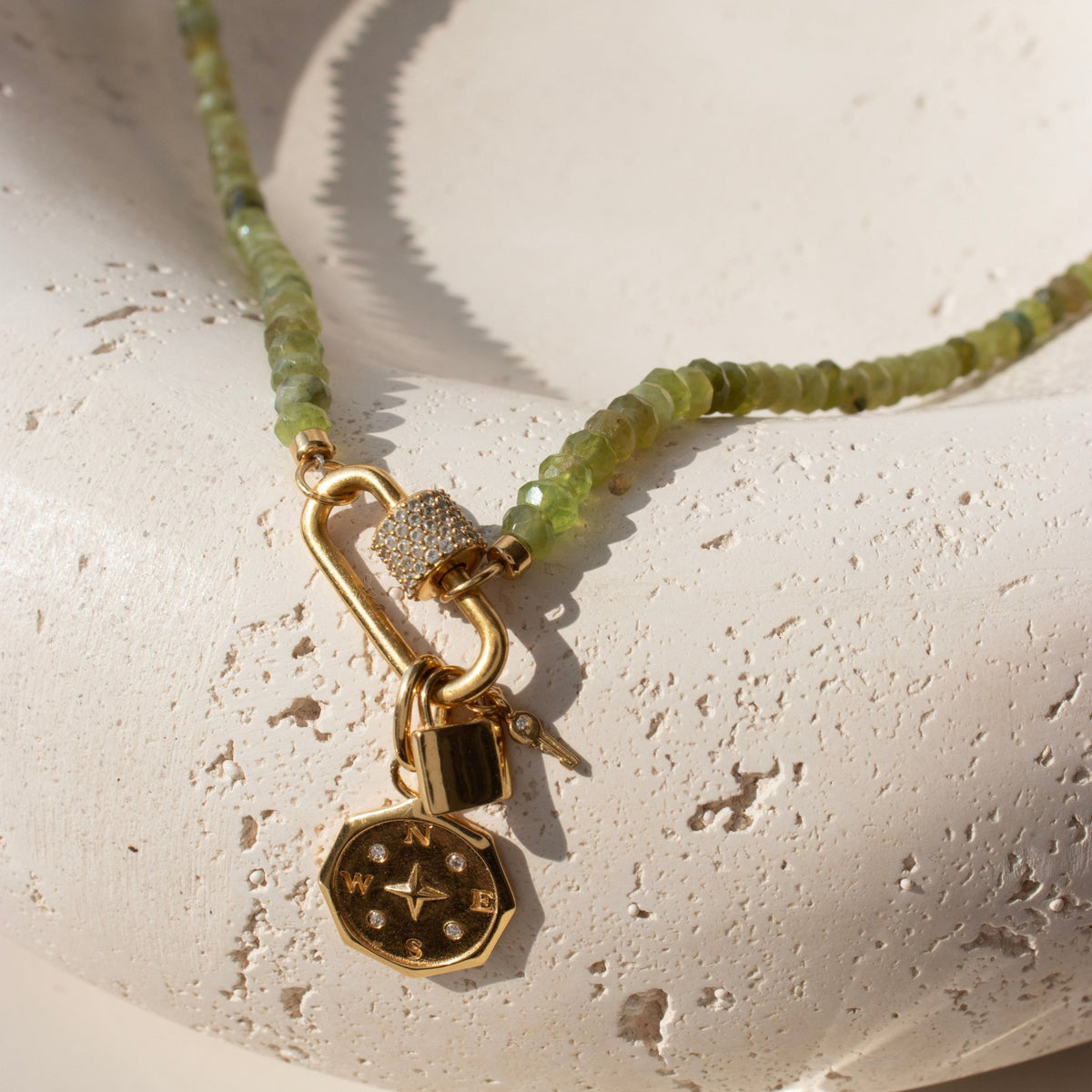 Iconic Beaded Open Ended Necklace - Juniper Vasonite & Gold - Choose Connector - SO PRETTY CARA COTTER