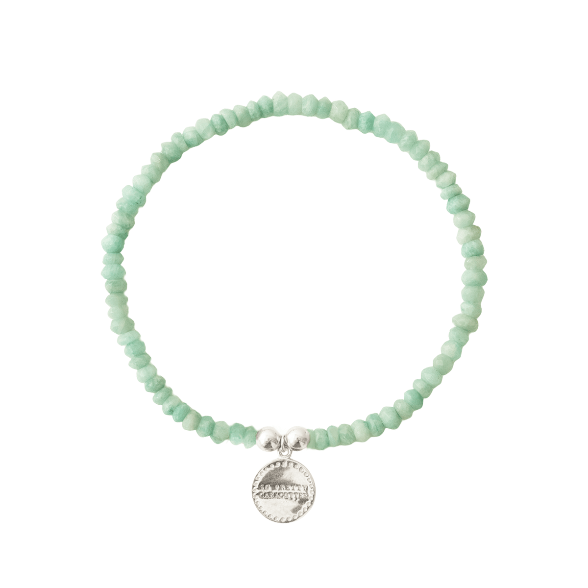 Iconic Beaded Stretch Bracelet - Amazonite - SO PRETTY CARA COTTER