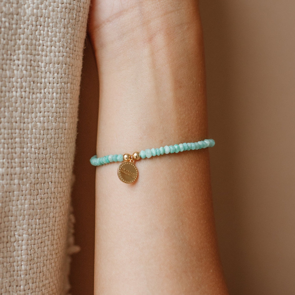 Iconic Beaded Stretch Bracelet - Amazonite - SO PRETTY CARA COTTER
