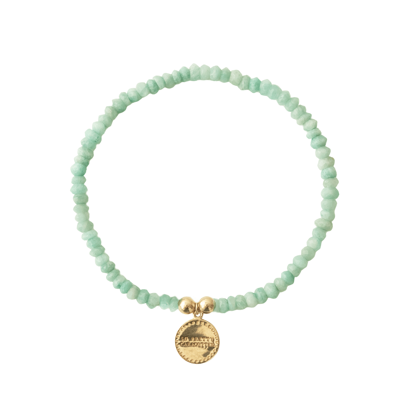 Iconic Beaded Stretch Bracelet - Amazonite - SO PRETTY CARA COTTER