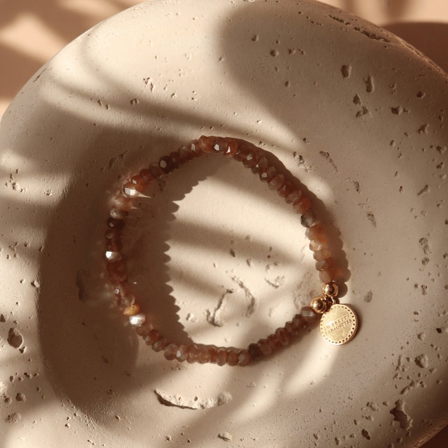 Iconic Beaded Stretch Bracelet - Chai Moonstone - SO PRETTY CARA COTTER