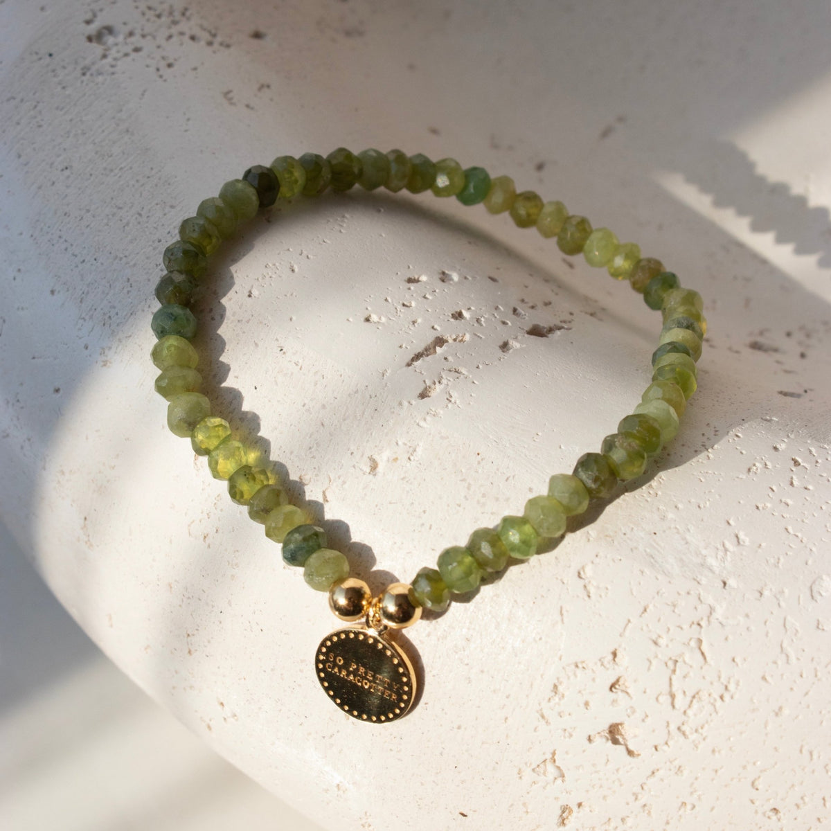 Iconic Beaded Stretch Bracelet - Juniper Vasonite - SO PRETTY CARA COTTER