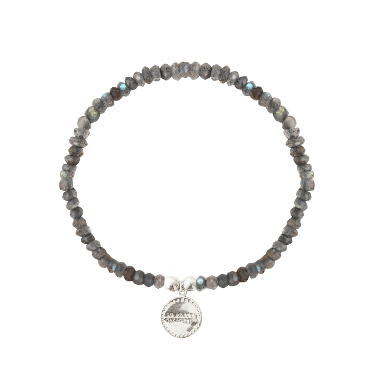 Iconic Beaded Stretch Bracelet - Labradorite - SO PRETTY CARA COTTER