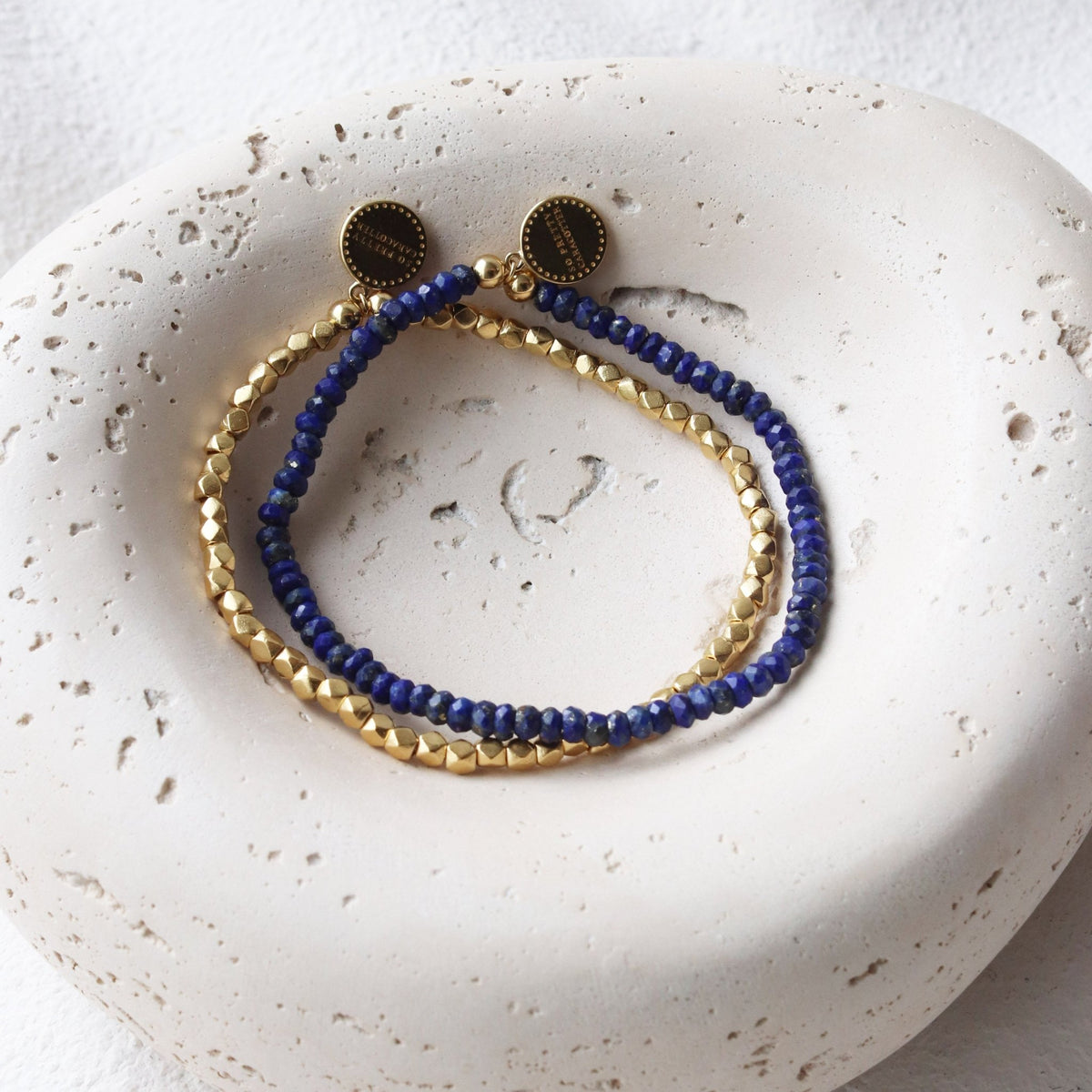 Iconic Beaded Stretch Bracelet - Lapis - SO PRETTY CARA COTTER
