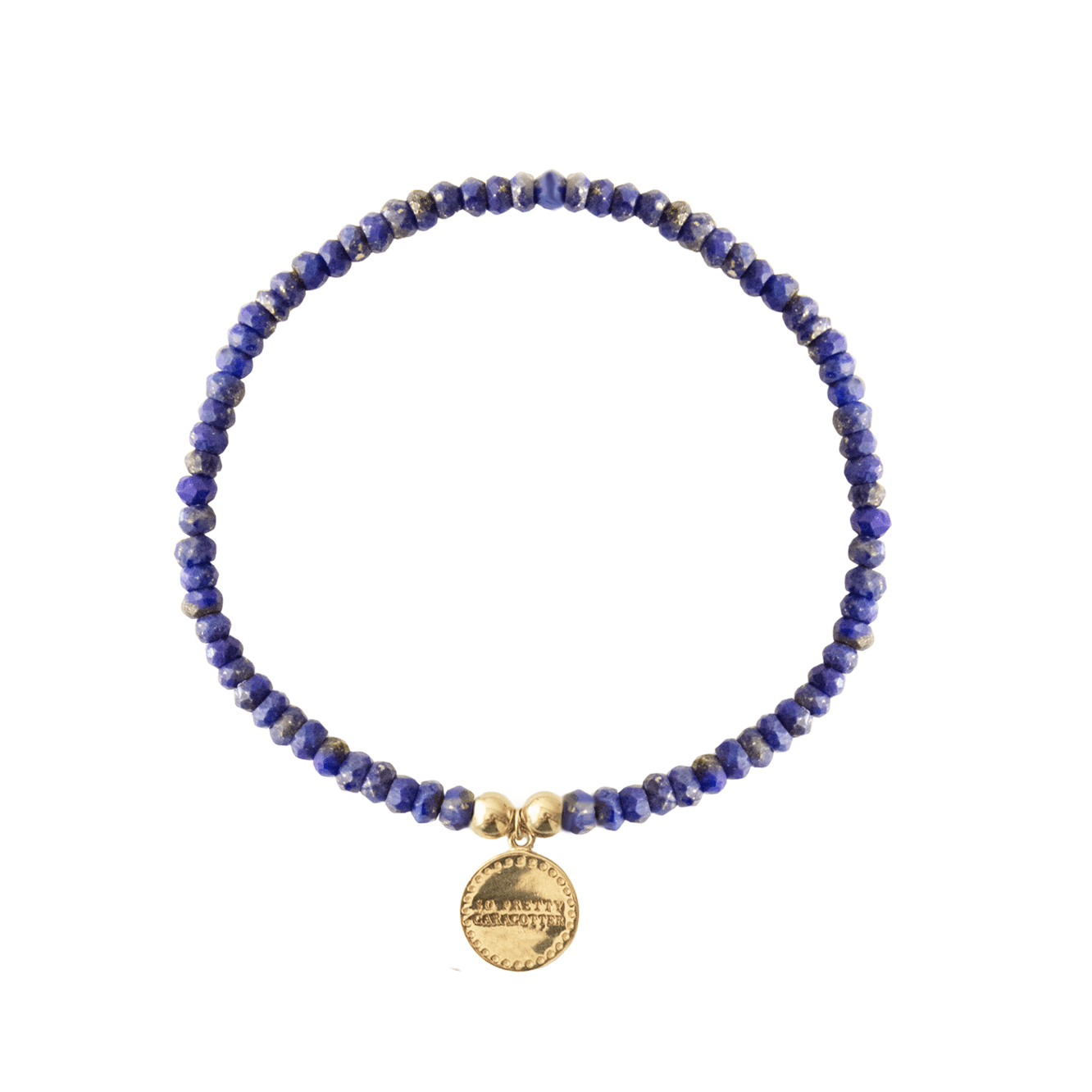 Iconic Beaded Stretch Bracelet - Lapis - SO PRETTY CARA COTTER