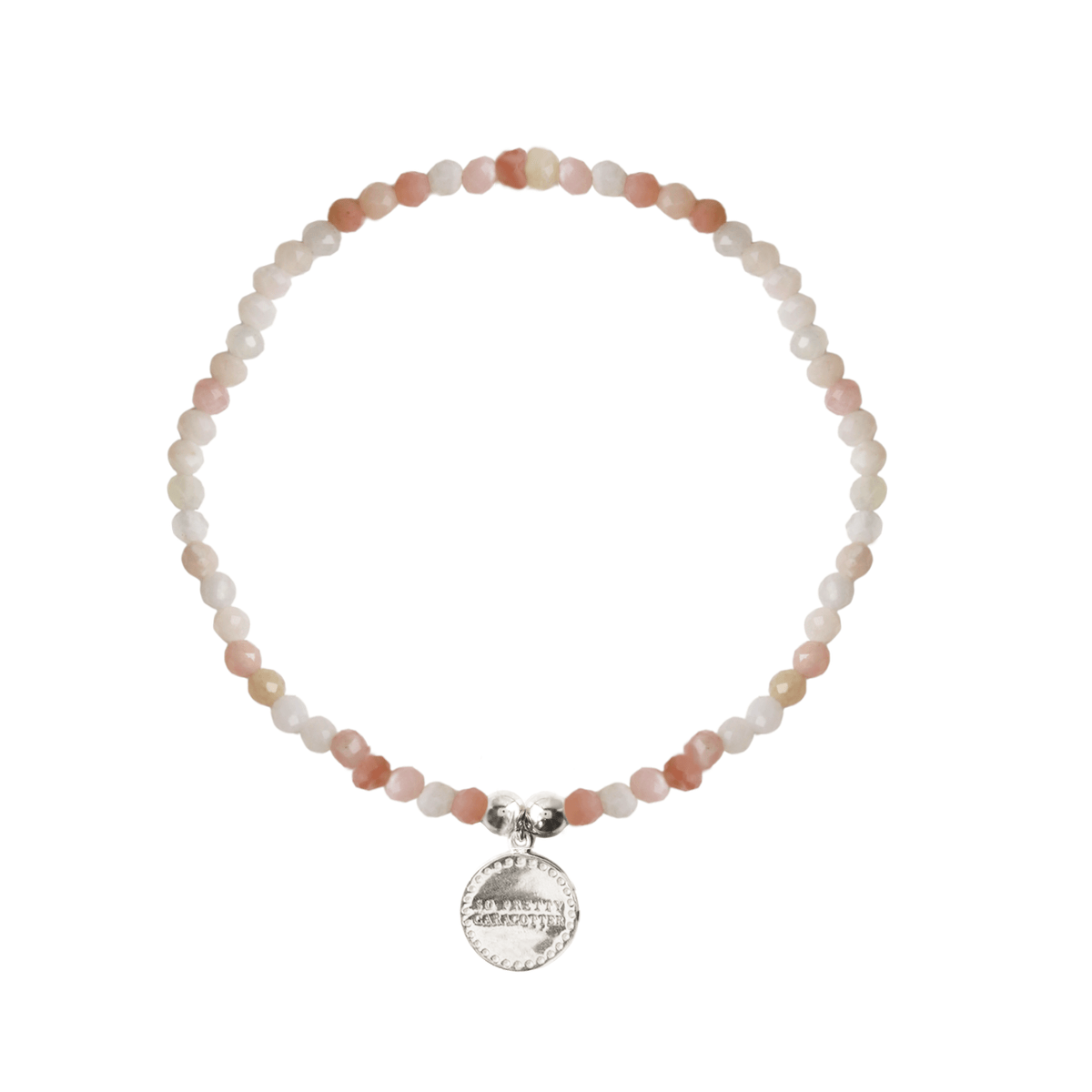Iconic Beaded Stretch Bracelet - Pink Opal - SO PRETTY CARA COTTER