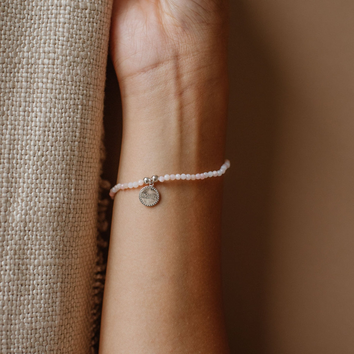 Iconic Beaded Stretch Bracelet - Pink Opal - SO PRETTY CARA COTTER