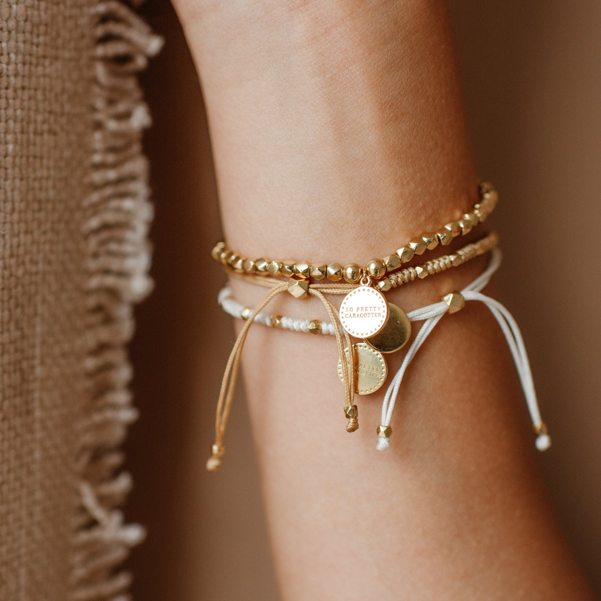 Iconic Metal Beaded Stretch Bracelet - SO PRETTY CARA COTTER