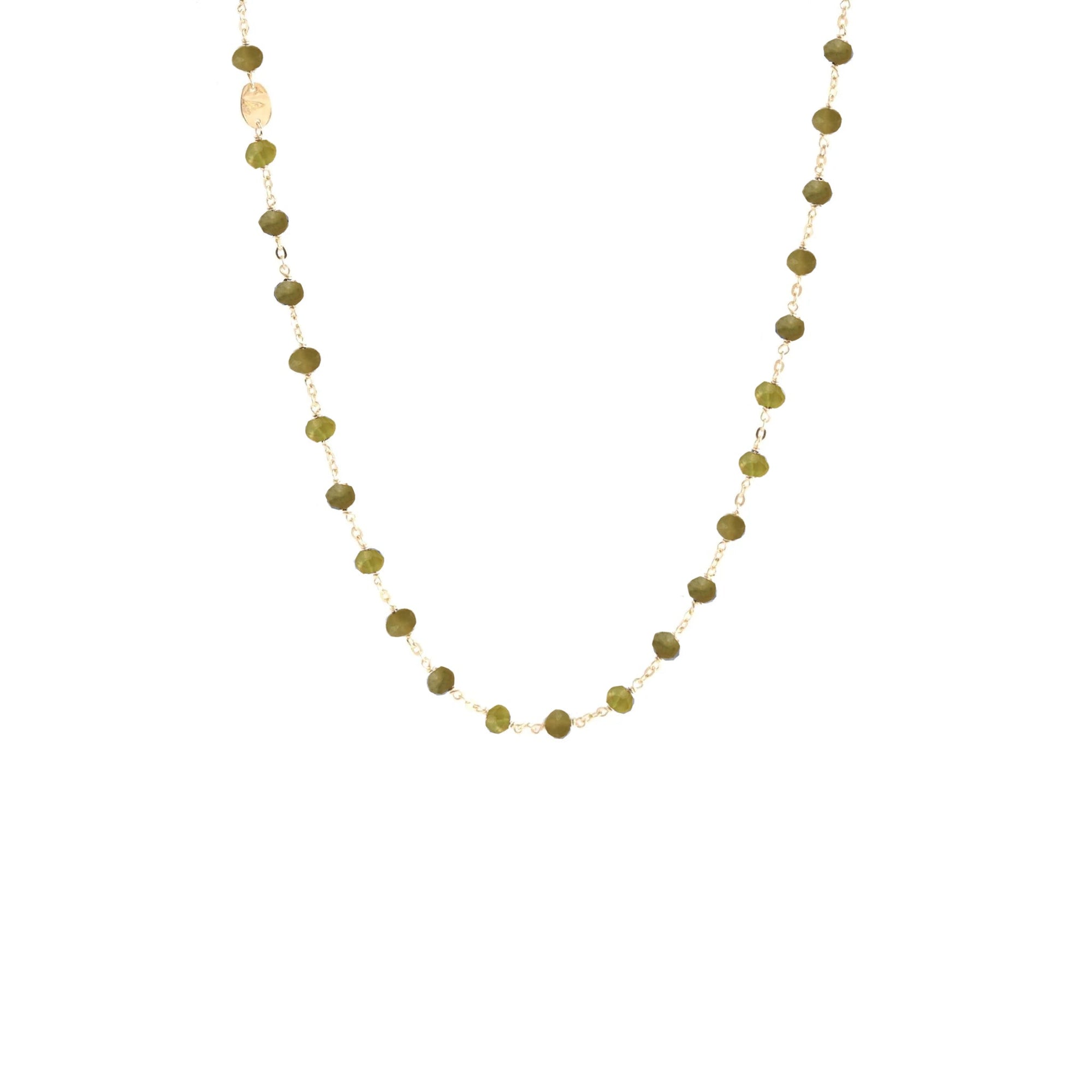 Iconic Short Beaded Necklace - Juniper Vasonite - SO PRETTY CARA COTTER