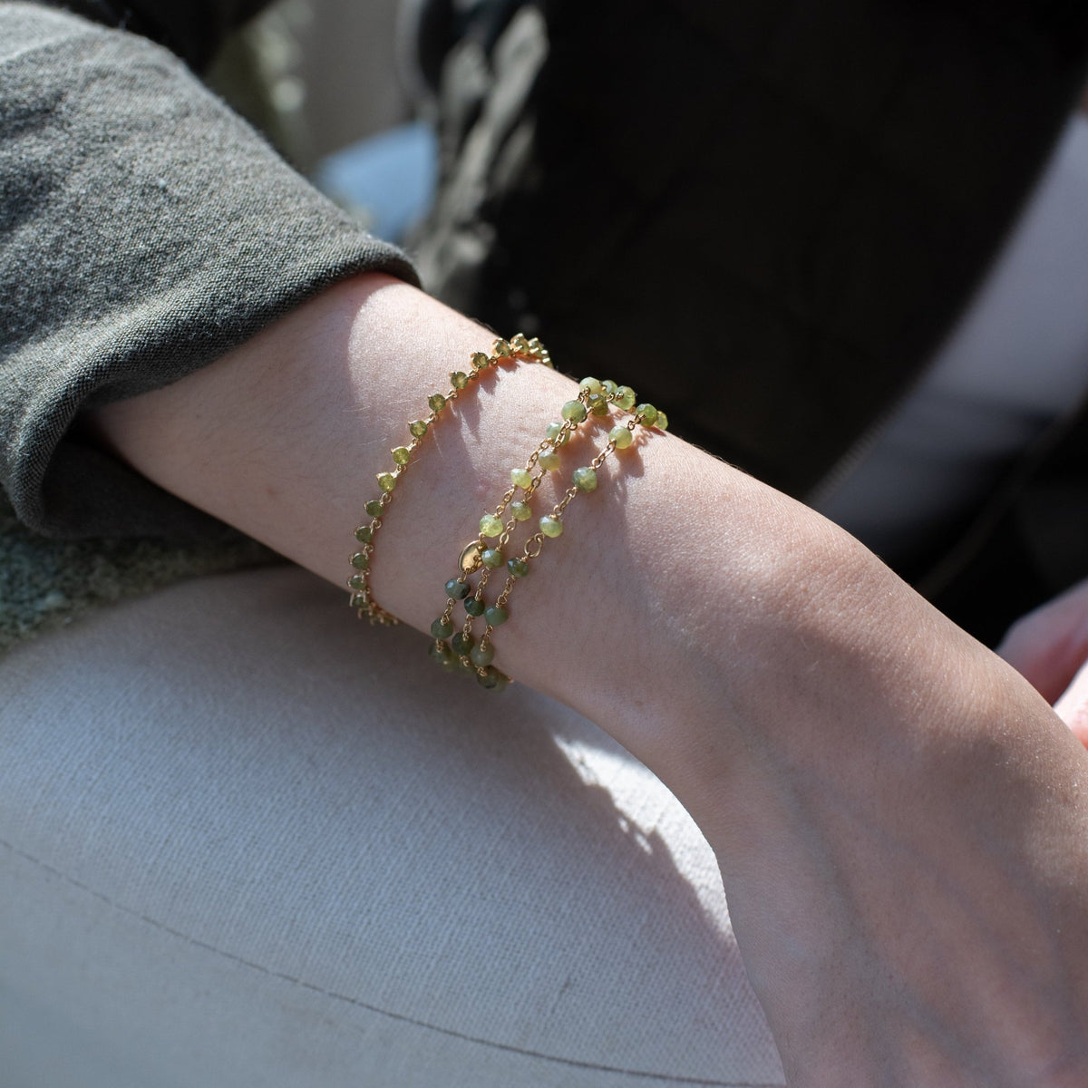 Iconic Short Beaded Necklace - Juniper Vasonite - SO PRETTY CARA COTTER
