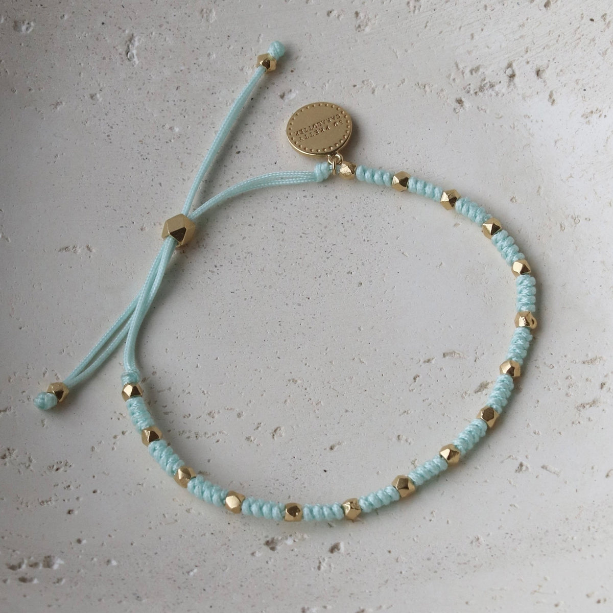 Joy Adjustable Friendship Bracelet - Aqua - SO PRETTY CARA COTTER