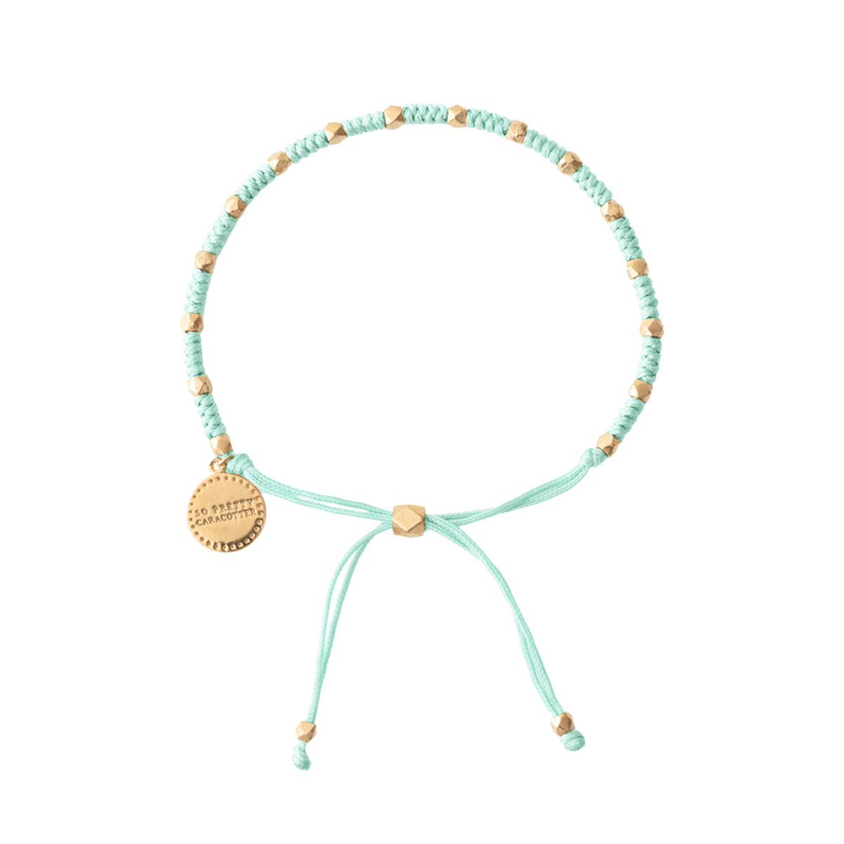Joy Adjustable Friendship Bracelet - Aqua - SO PRETTY CARA COTTER