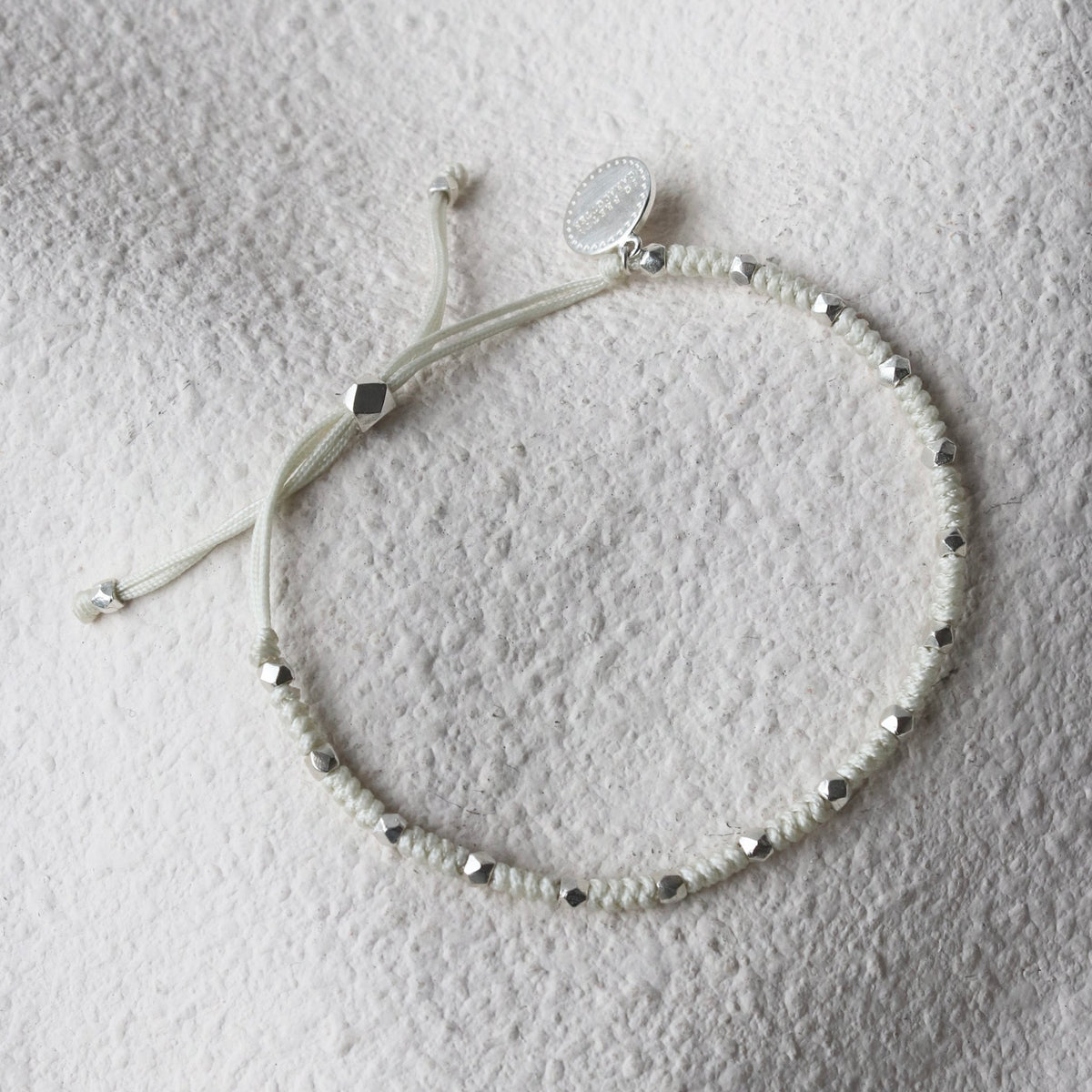 Joy Adjustable Friendship Bracelet - Cream - SO PRETTY CARA COTTER
