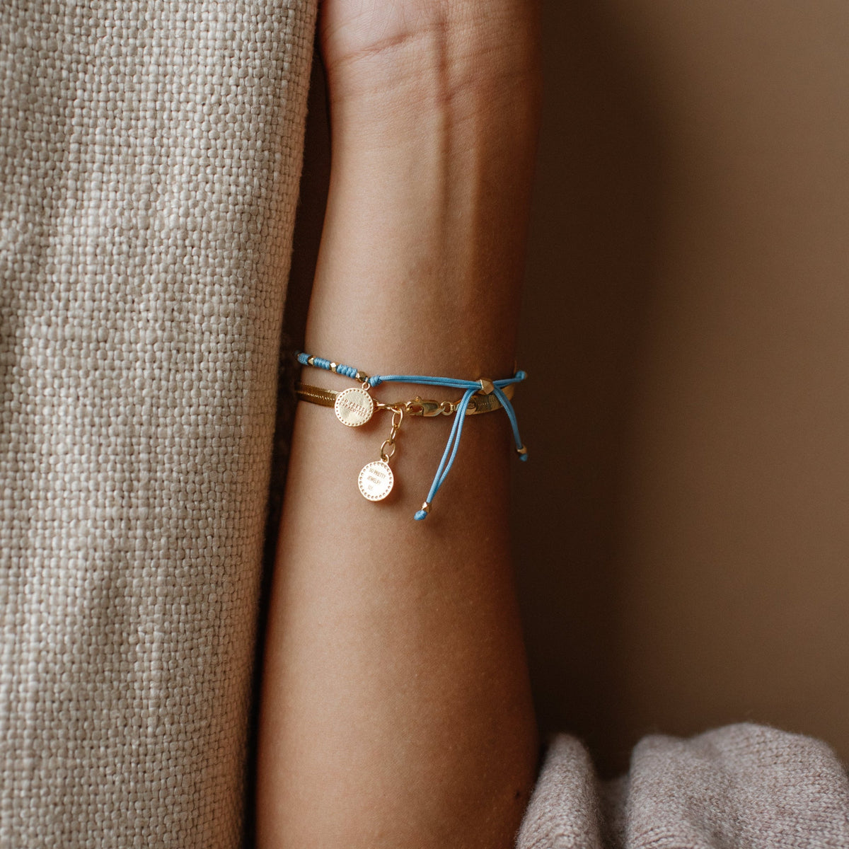 Joy Adjustable Friendship Bracelet - Denim Blue - SO PRETTY CARA COTTER