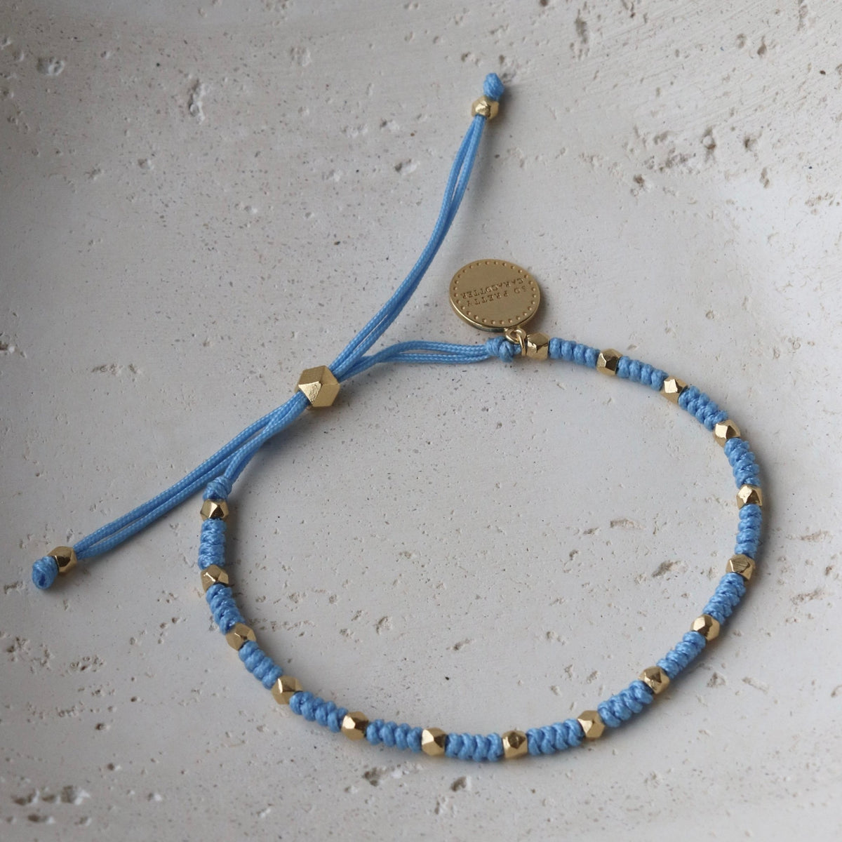 Joy Adjustable Friendship Bracelet - Denim Blue - SO PRETTY CARA COTTER
