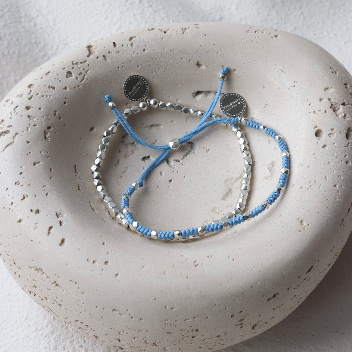 Joy Adjustable Friendship Bracelet - Denim Blue - SO PRETTY CARA COTTER