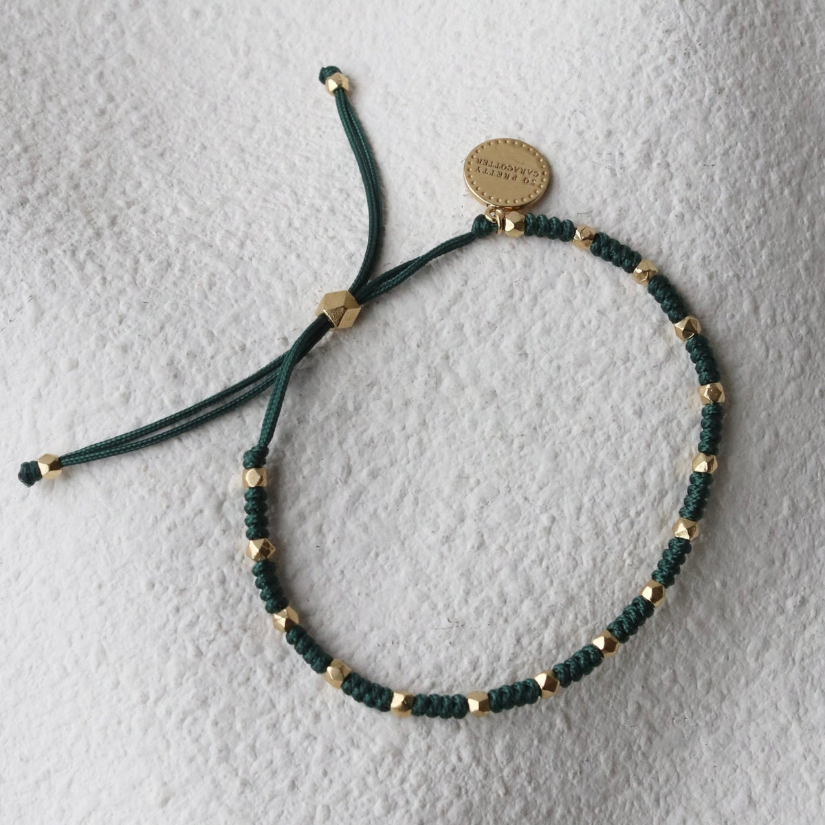 Joy Adjustable Friendship Bracelet - Emerald Green - SO PRETTY CARA COTTER