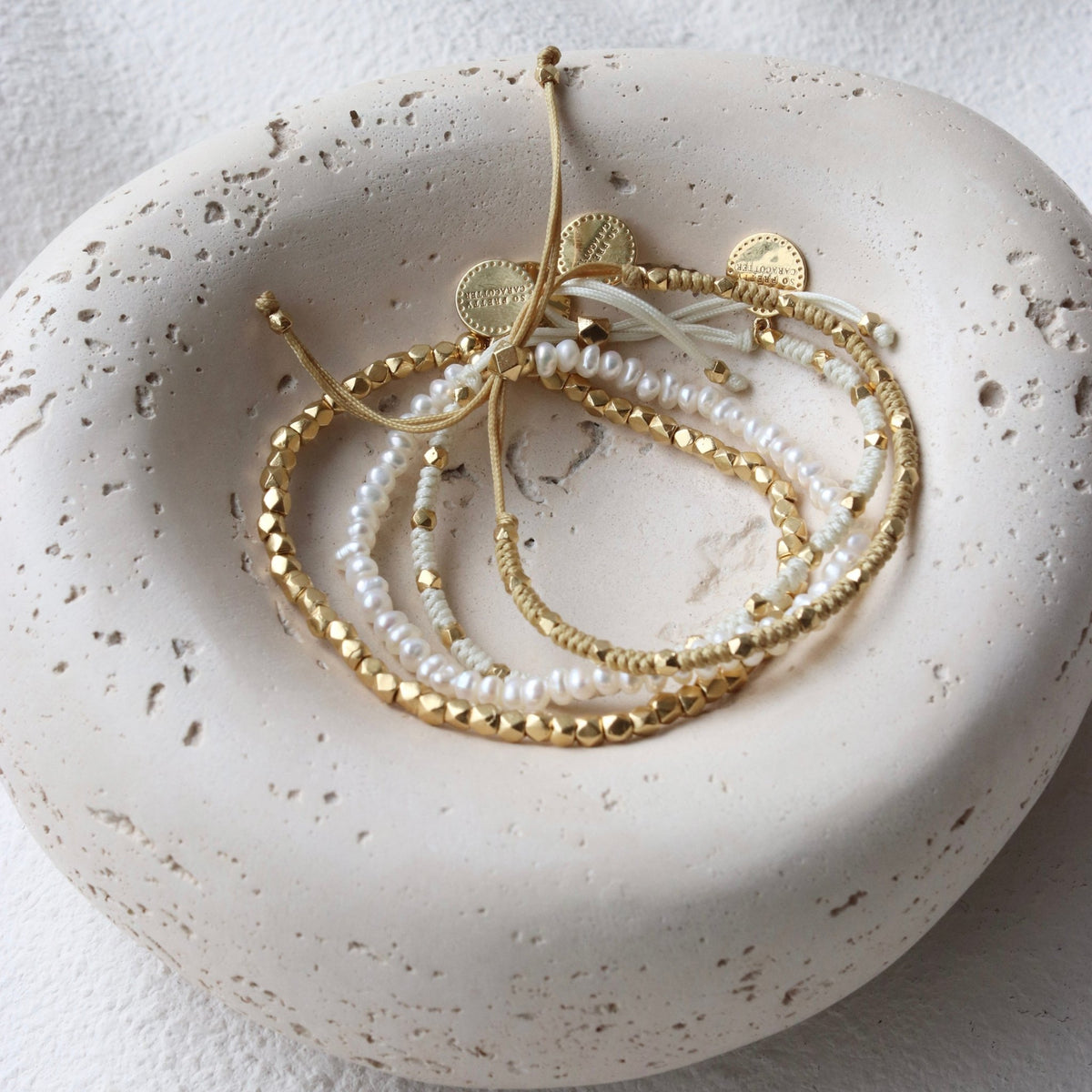 Joy Adjustable Friendship Bracelet - Gold - SO PRETTY CARA COTTER