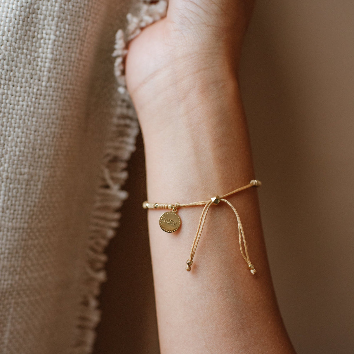 Joy Adjustable Friendship Bracelet - Gold - SO PRETTY CARA COTTER