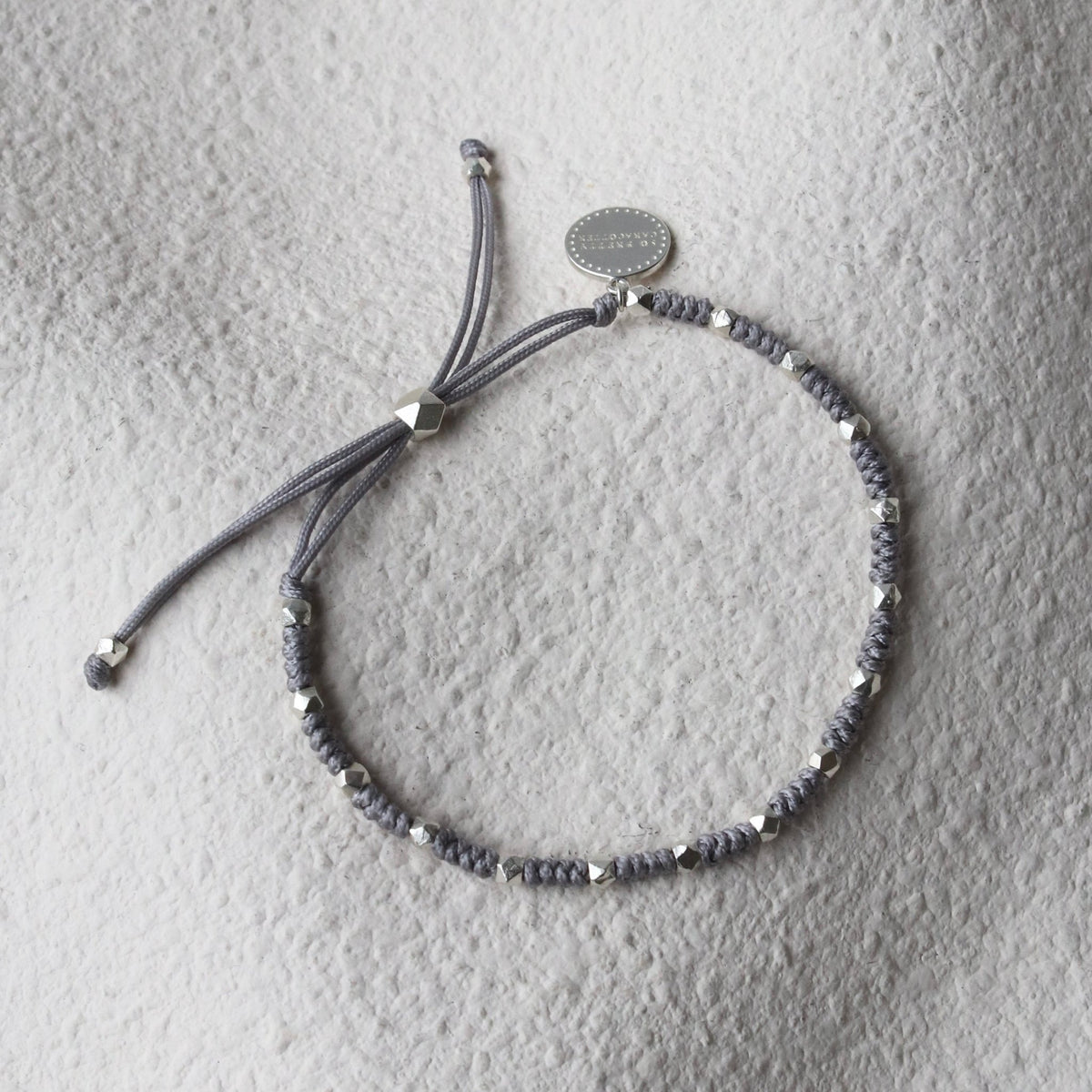 Joy Adjustable Friendship Bracelet - Grey - SO PRETTY CARA COTTER