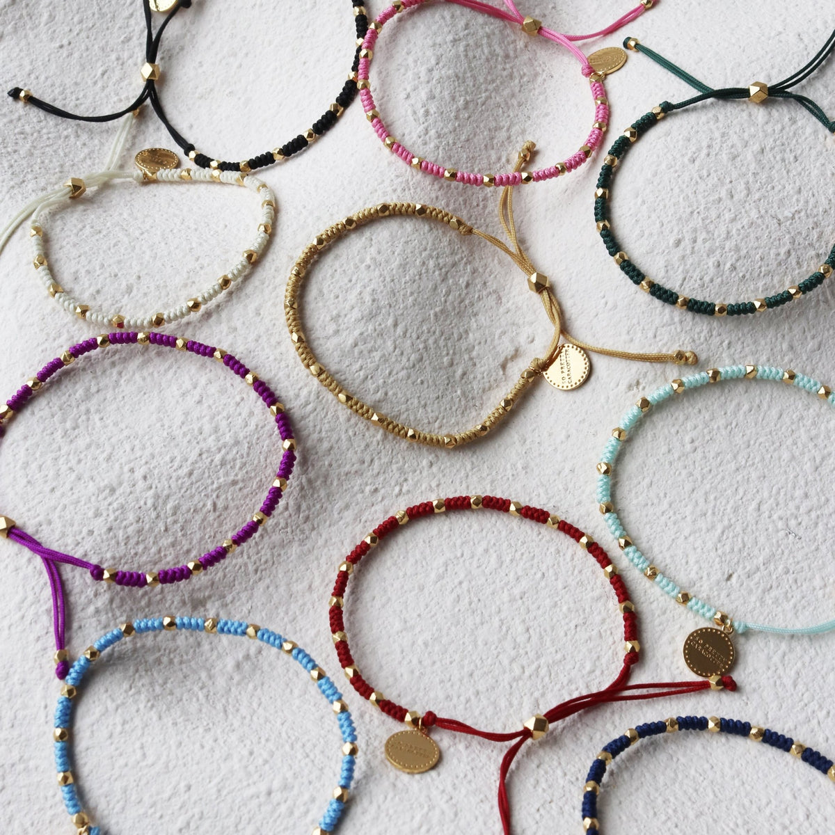 Joy Adjustable Friendship Bracelet - Grey - SO PRETTY CARA COTTER