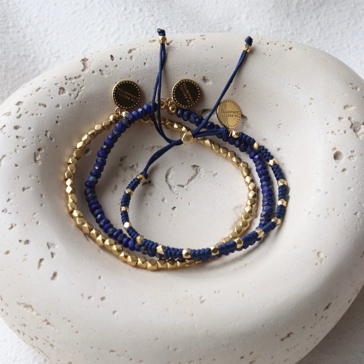 Joy Adjustable Friendship Bracelet - Navy Blue - SO PRETTY CARA COTTER