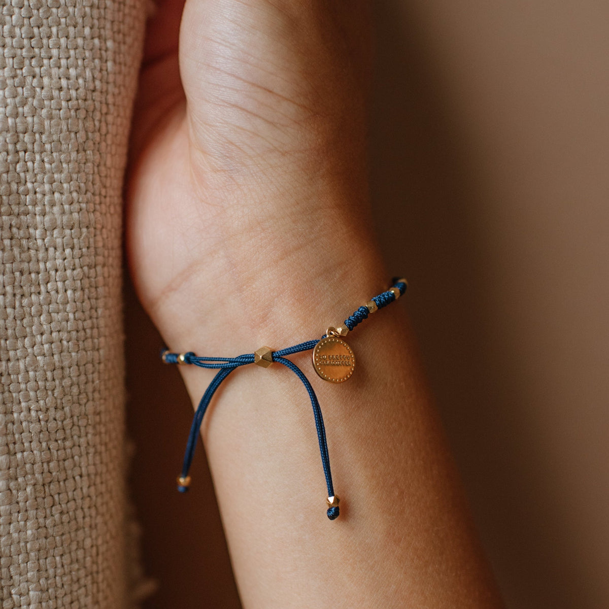 Joy Adjustable Friendship Bracelet - Navy Blue - SO PRETTY CARA COTTER