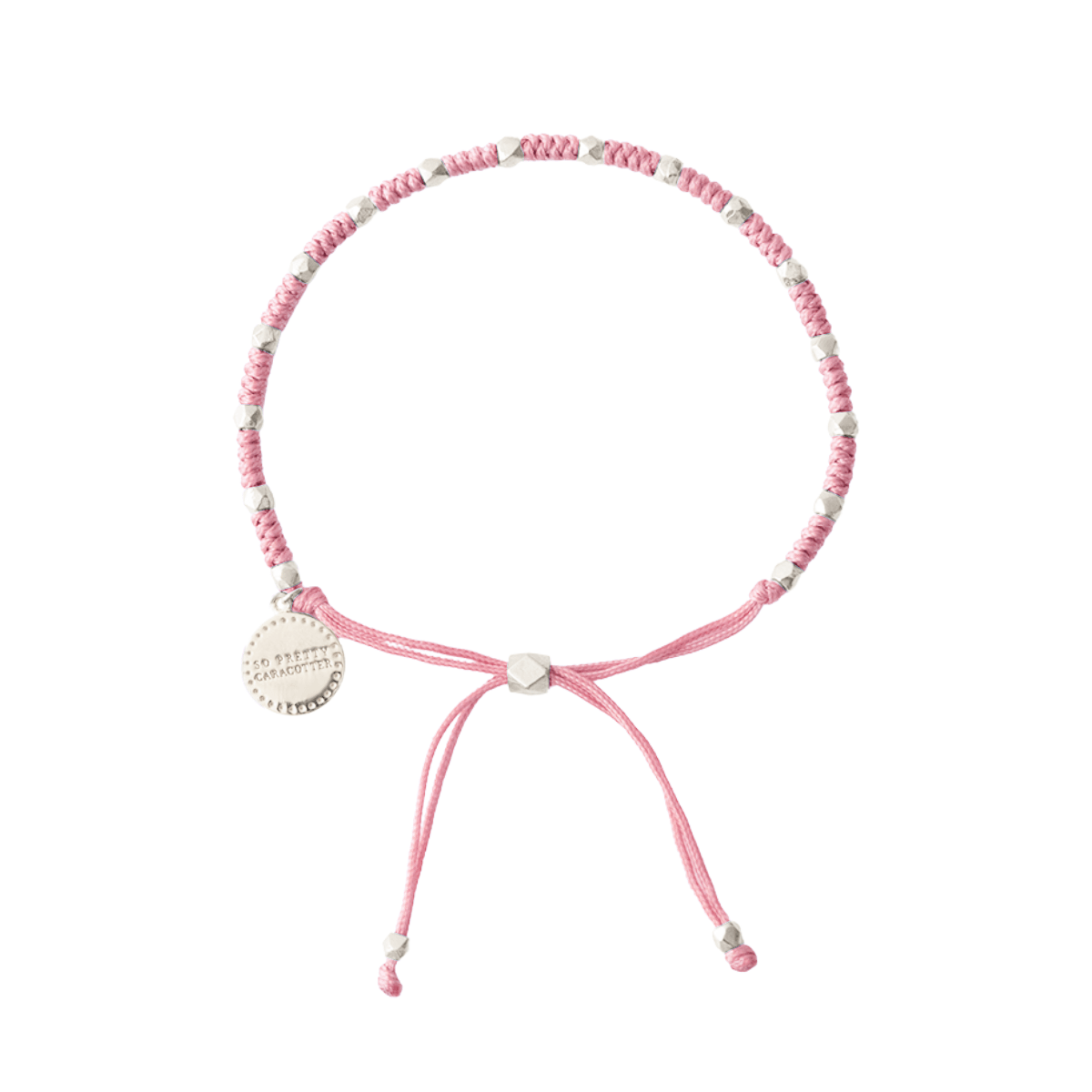 Joy Adjustable Friendship Bracelet - Pink - SO PRETTY CARA COTTER