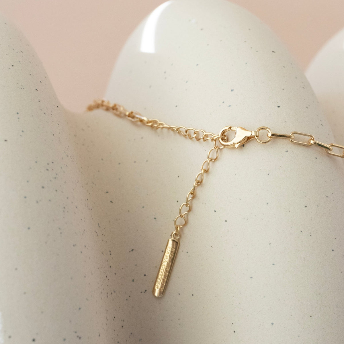 Kind Paperclip Necklace - Black Onxy & Gold - SO PRETTY CARA COTTER