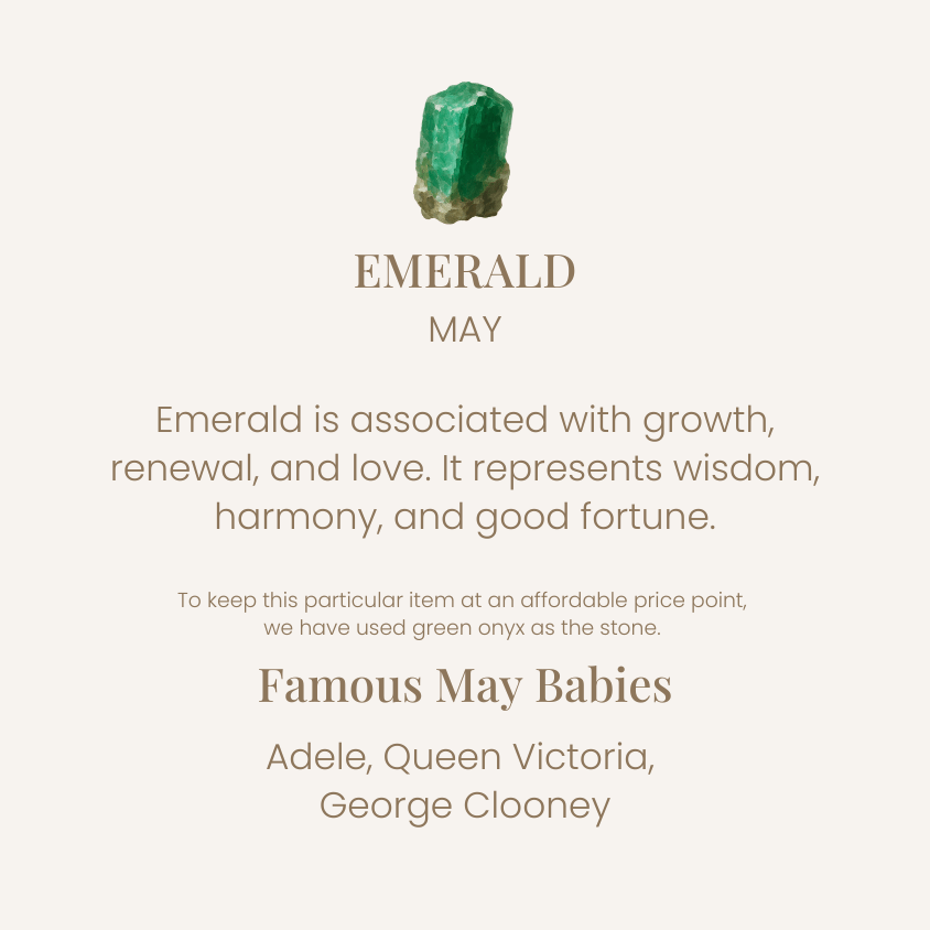 LEGACY MAY BIRTHSTONE CHARM - EMERALD ONYX - SO PRETTY CARA COTTER