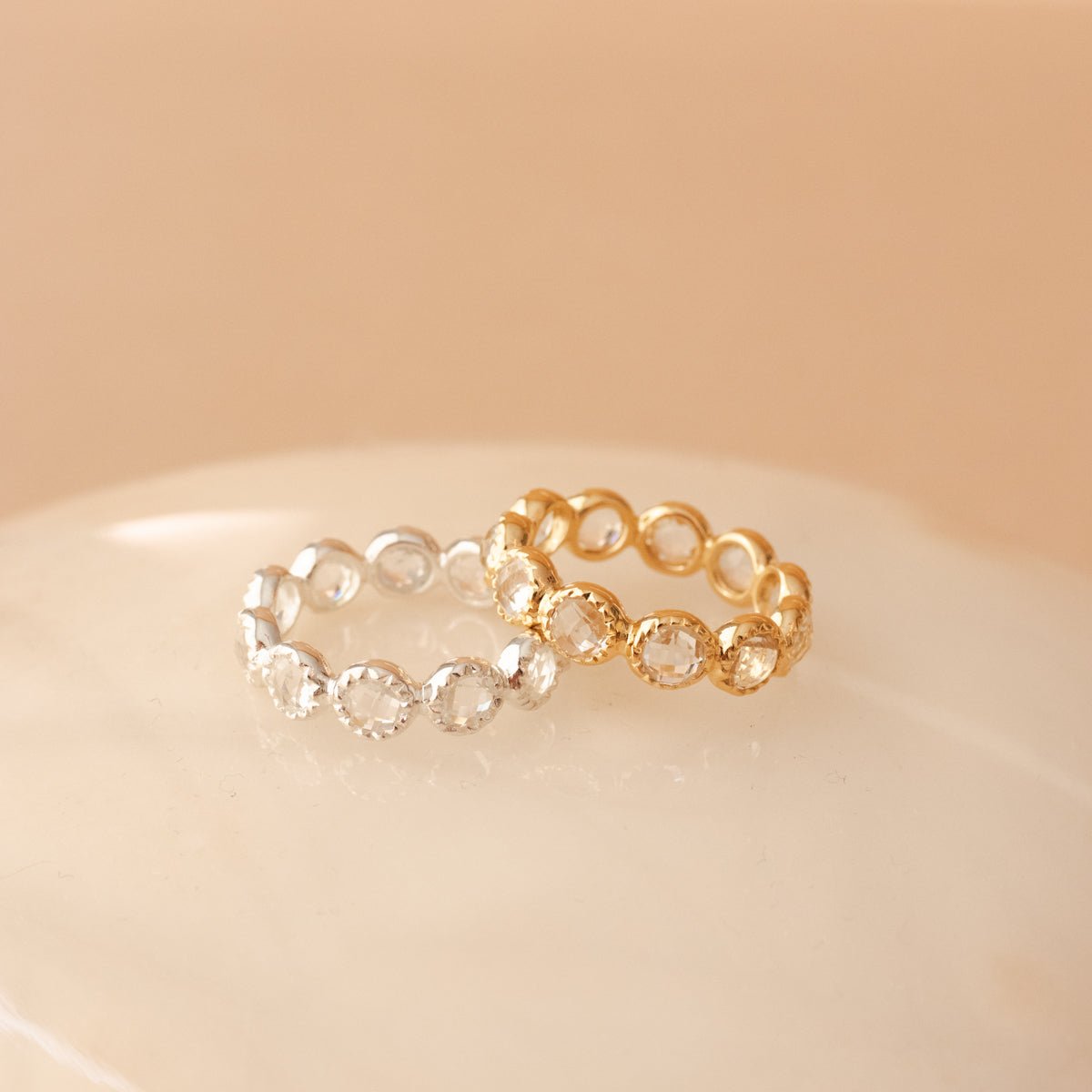 LEGACY RING WHITE TOPAZ &amp; GOLD - SO PRETTY CARA COTTER