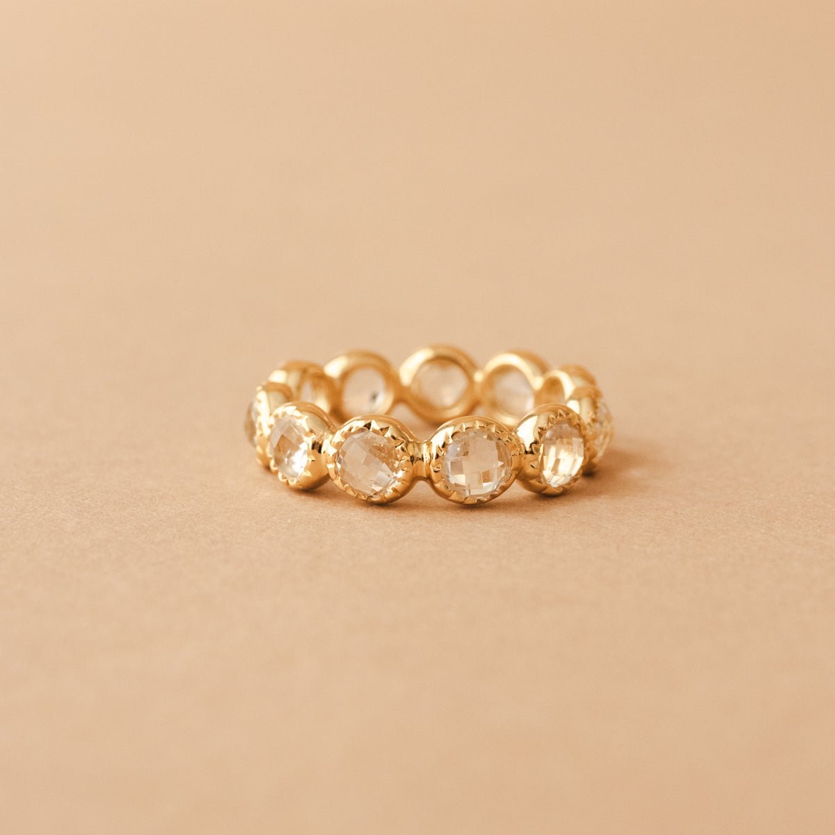 LEGACY RING WHITE TOPAZ &amp; GOLD - SO PRETTY CARA COTTER