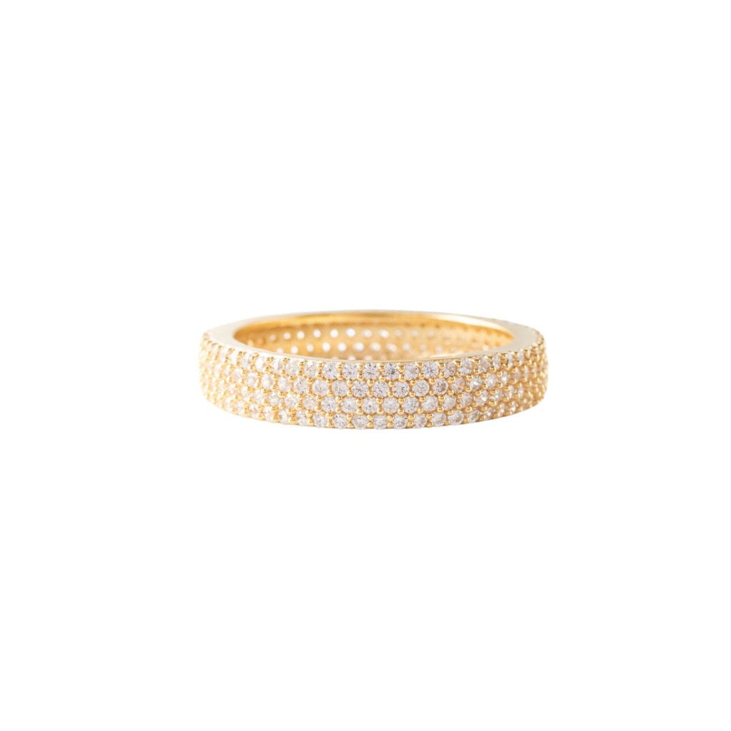 LOVE CIGAR BAND - CUBIC ZIRCONIA & GOLD - SO PRETTY CARA COTTER