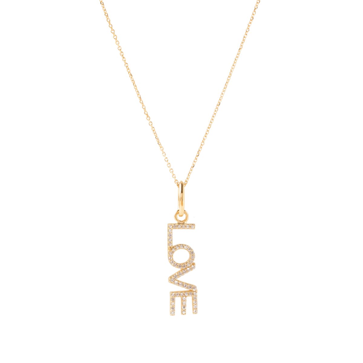 LOVE NAMESAKE NECKLACE - CUBIC ZIRCONIA & GOLD - SO PRETTY CARA COTTER
