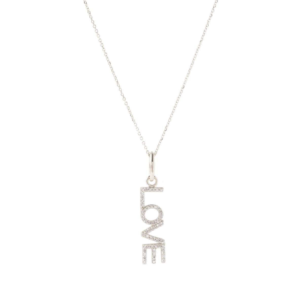 LOVE NAMESAKE NECKLACE - CUBIC ZIRCONIA & SILVER - SO PRETTY CARA COTTER