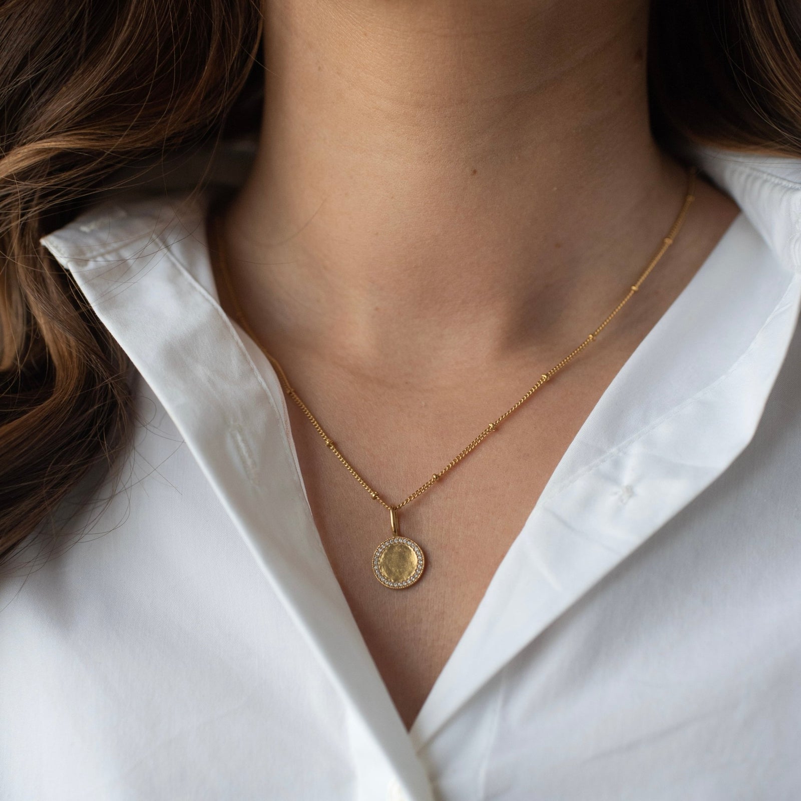 Love Pavé Circle ID Charm - SO PRETTY CARA COTTER