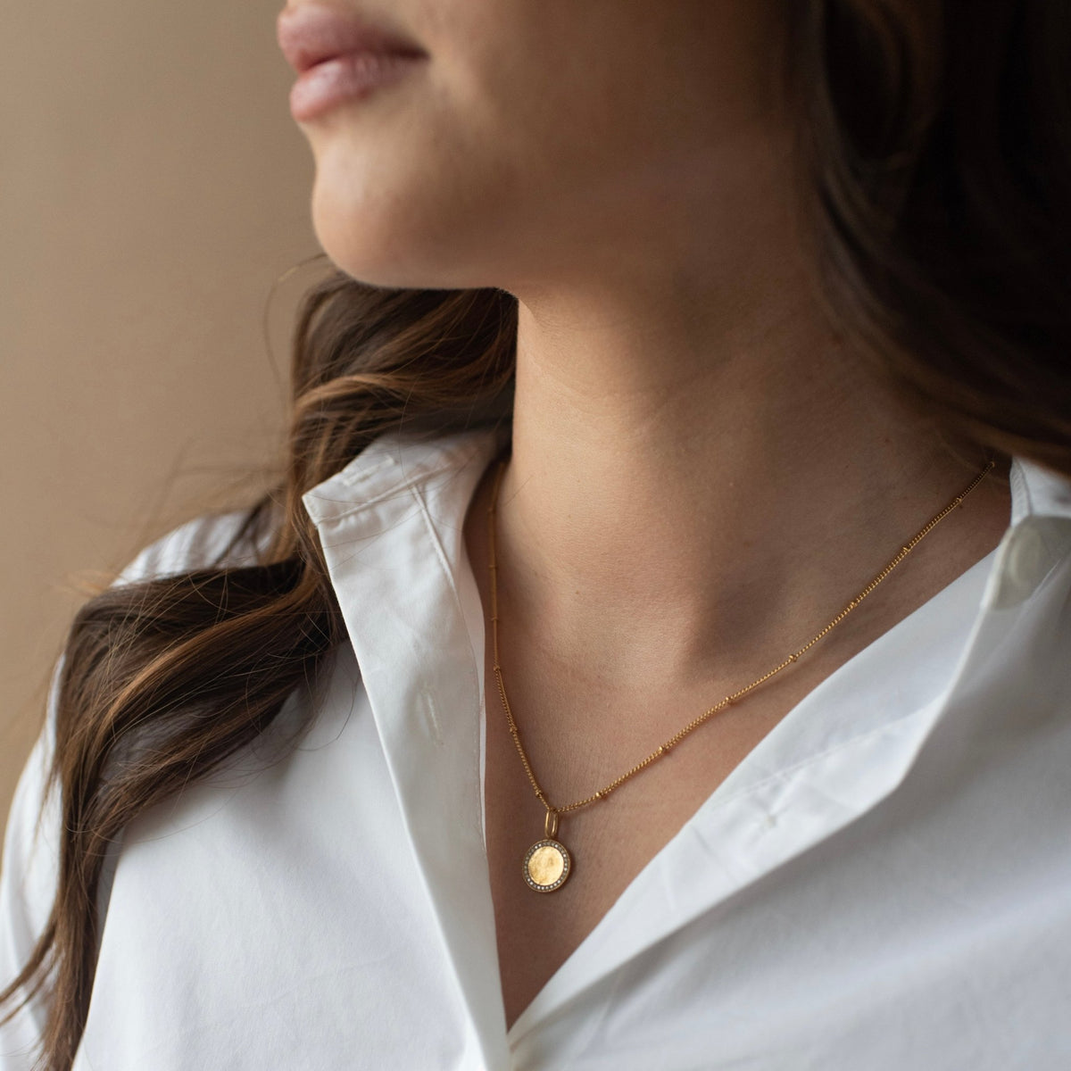 Love Pavé Circle ID Charm - SO PRETTY CARA COTTER