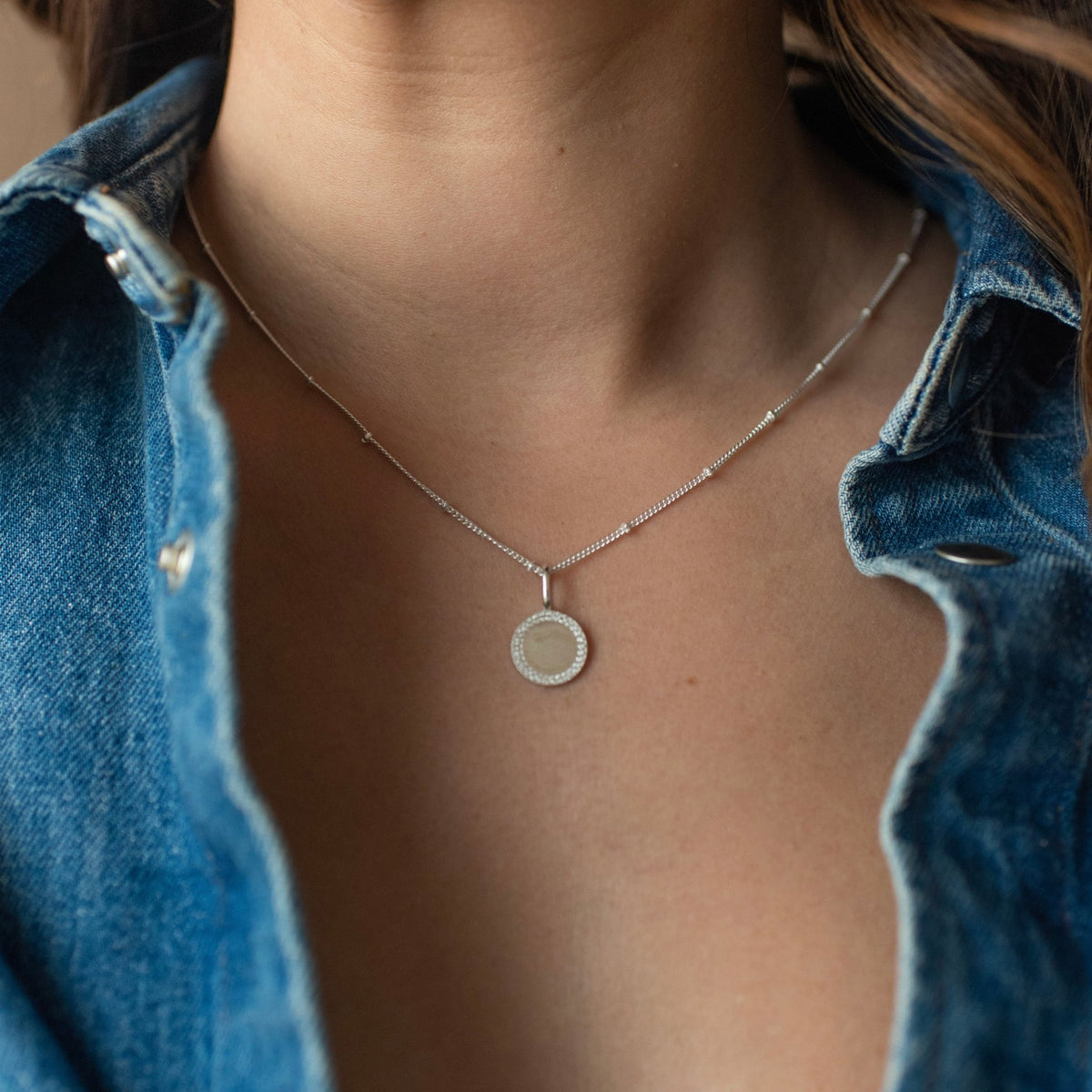 Love Pavé Circle ID Charm - SO PRETTY CARA COTTER