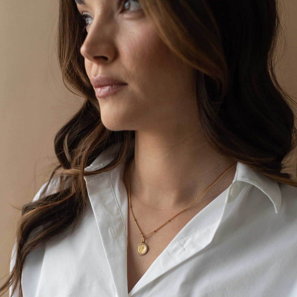 Love Pavé Circle ID Charm - SO PRETTY CARA COTTER