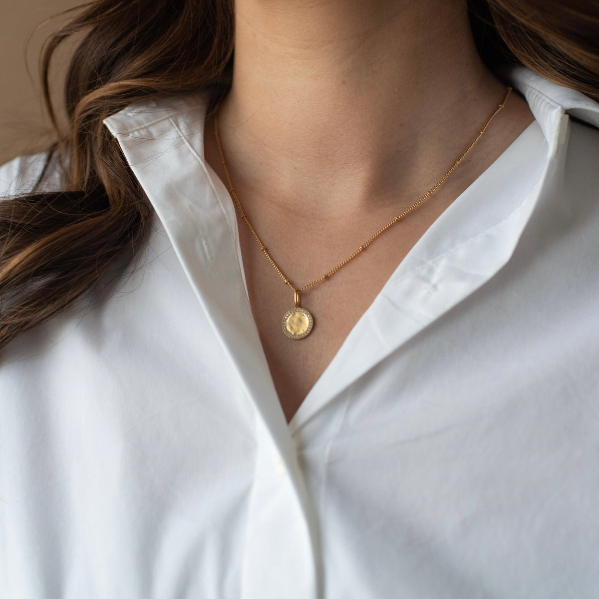 Love Pavé Circle ID Charm - SO PRETTY CARA COTTER