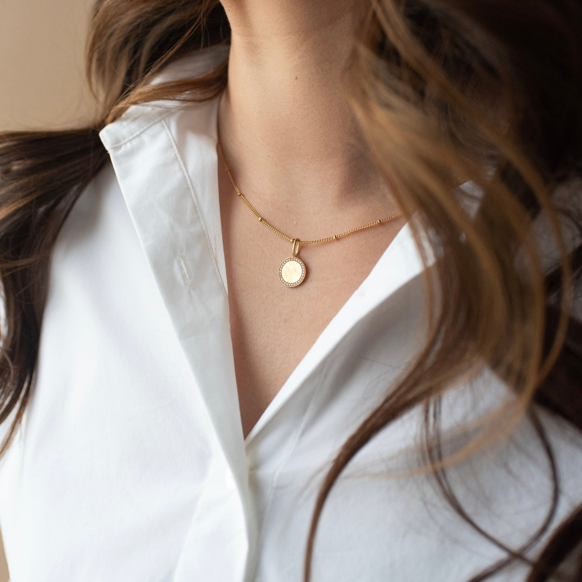 Love Pavé Circle ID Charm - SO PRETTY CARA COTTER