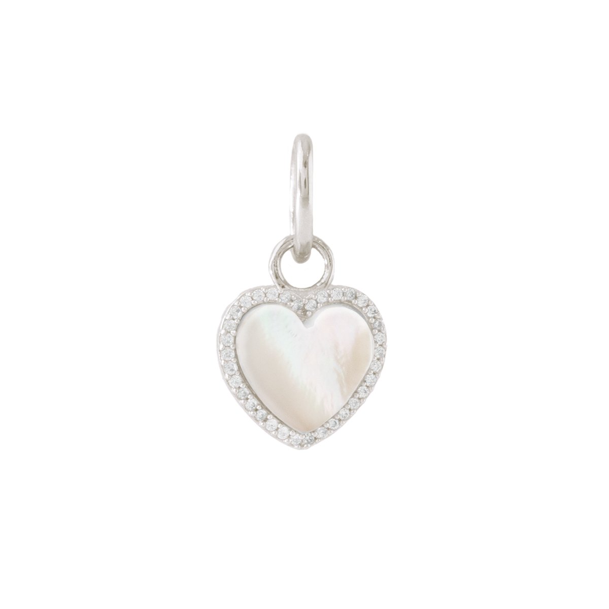 LOVE PAVE CRYSTAL HEART CHARM - MOTHER OF PEARL - SO PRETTY CARA COTTER