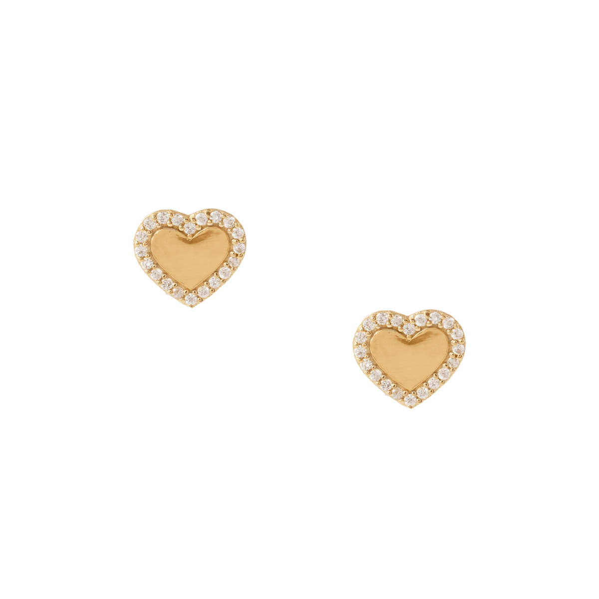 LOVE PAVÉ HEART STUDS - CUBIC ZIRCONIA - SO PRETTY CARA COTTER