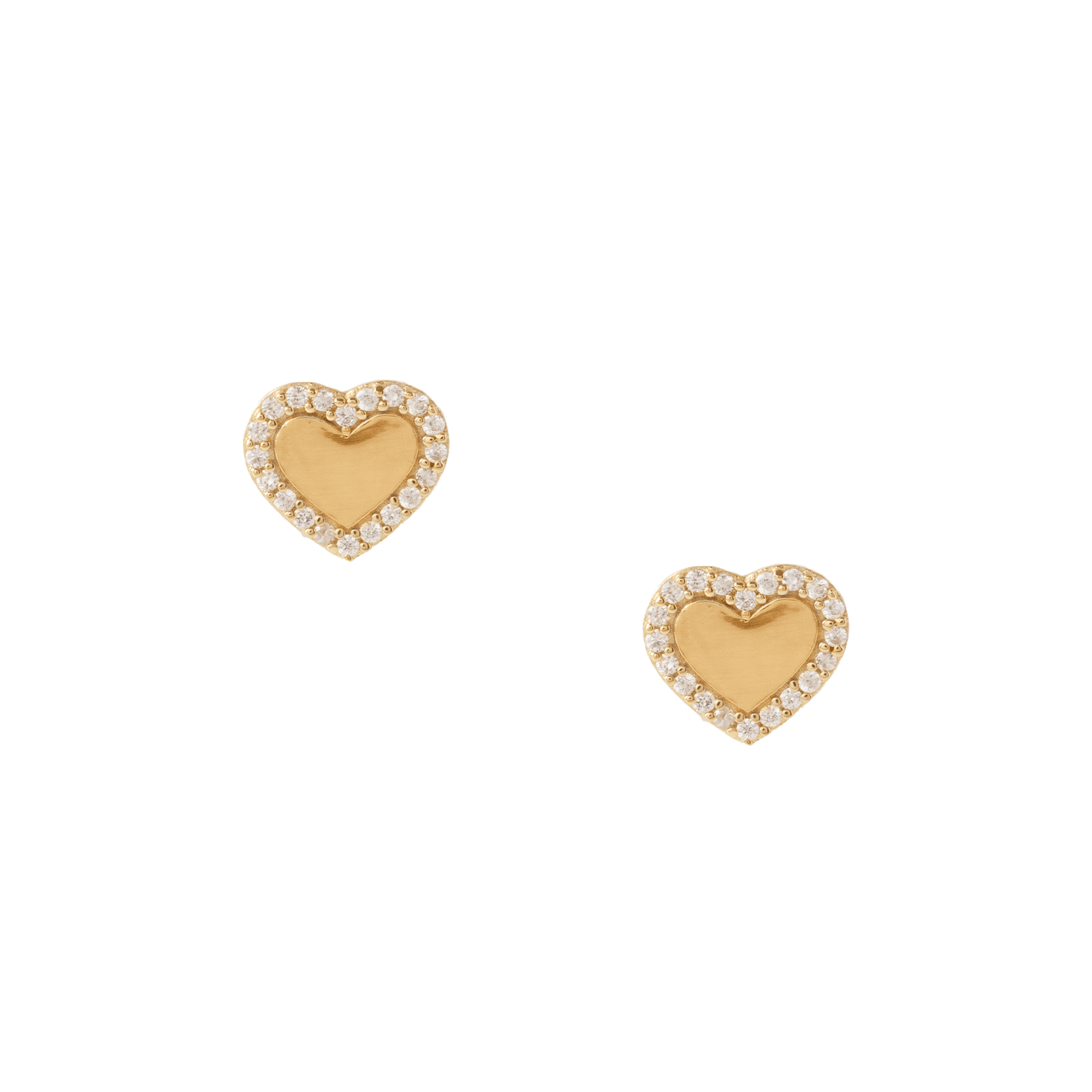 LOVE PAVÉ HEART STUDS - CUBIC ZIRCONIA - SO PRETTY CARA COTTER