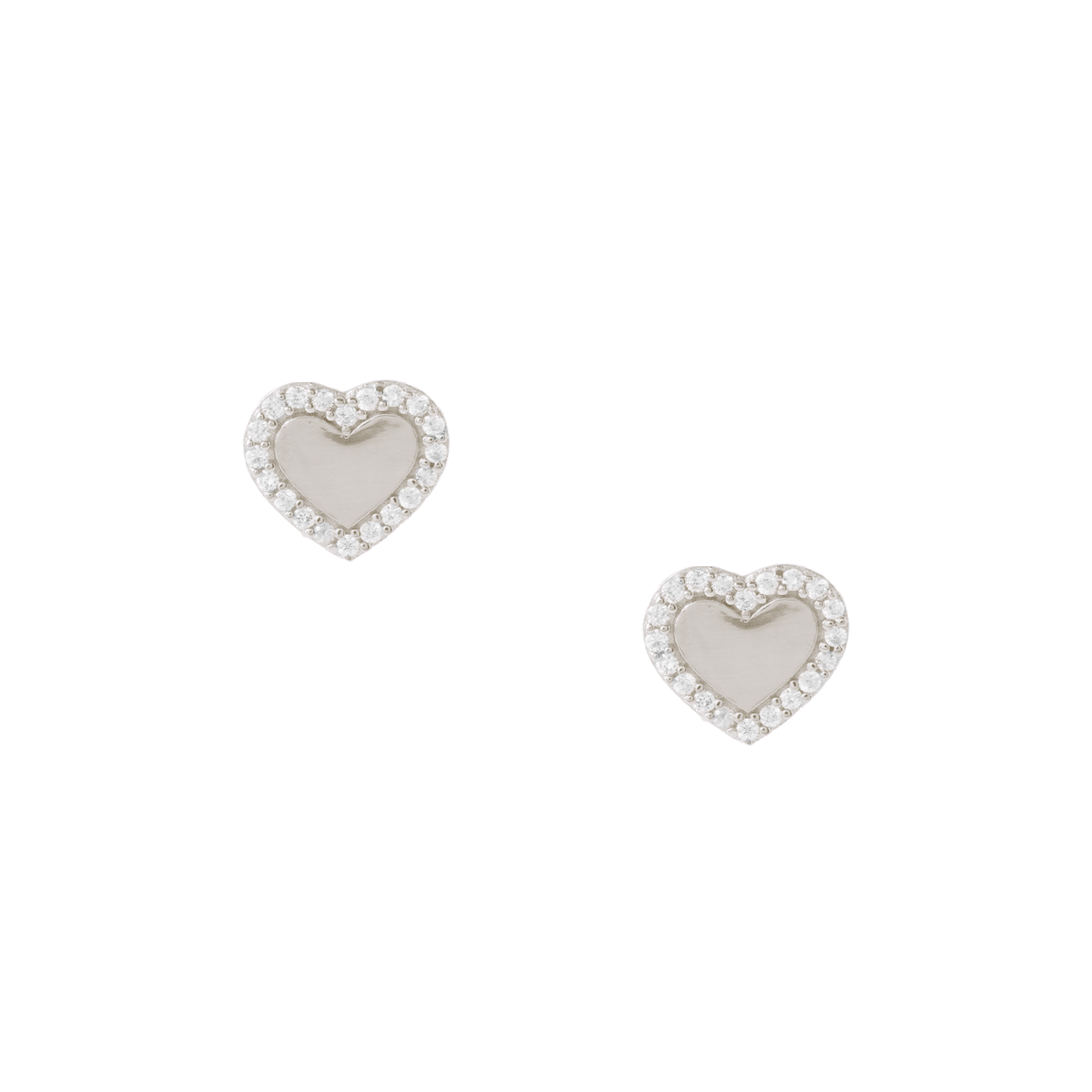 LOVE PAVÉ HEART STUDS - CUBIC ZIRCONIA - SO PRETTY CARA COTTER