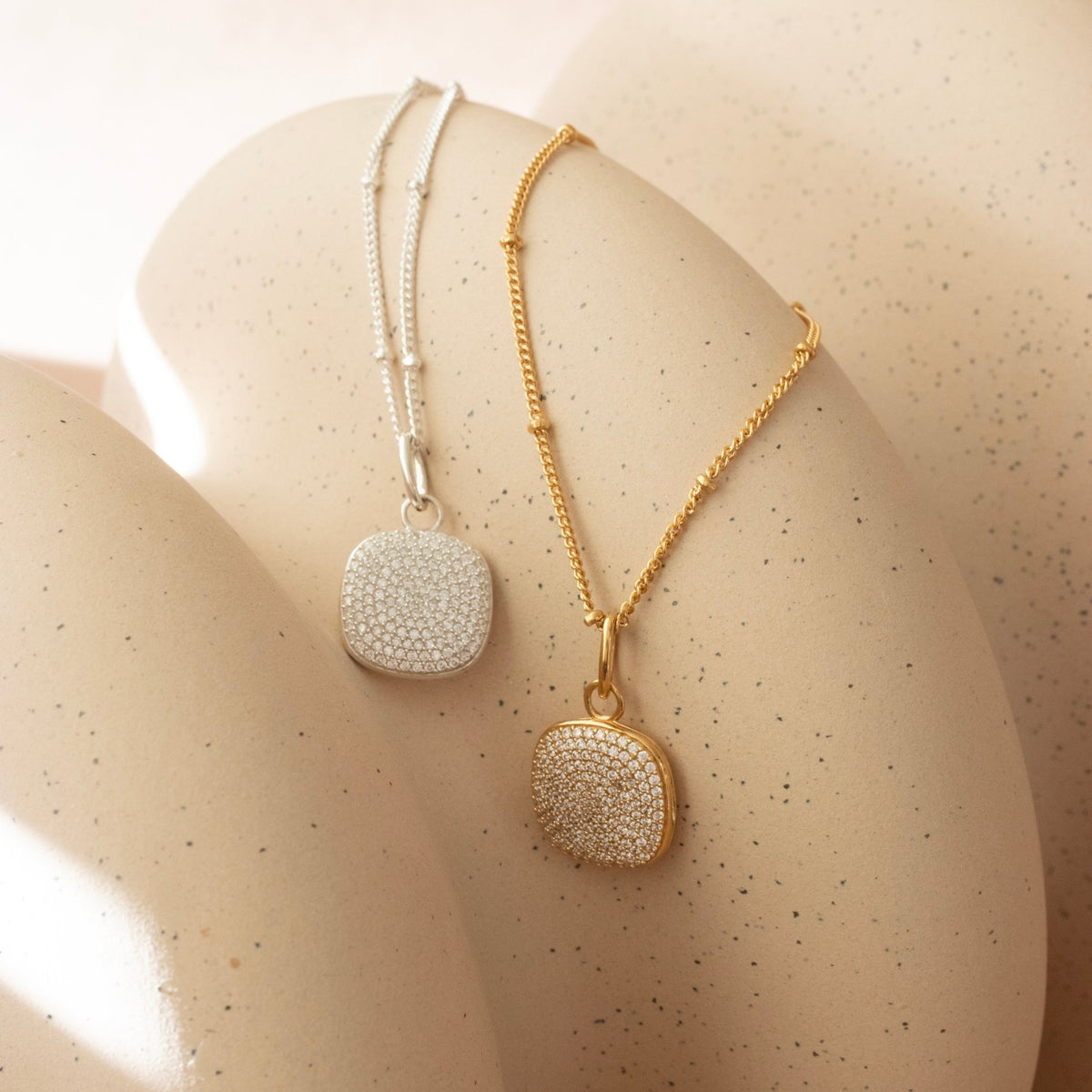 Love Pavé Sculpted Square Locket - SO PRETTY CARA COTTER