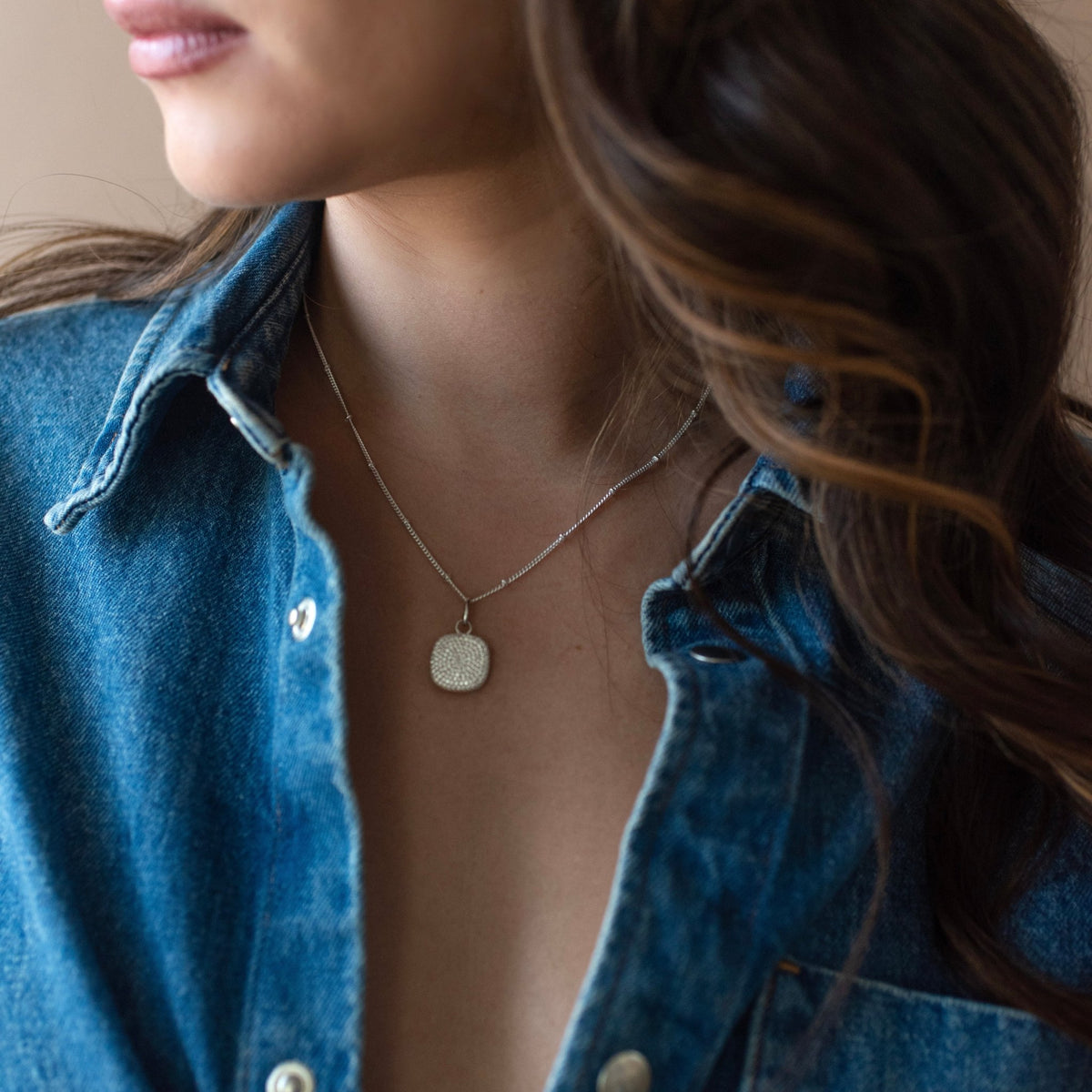 Love Pavé Sculpted Square Locket - SO PRETTY CARA COTTER