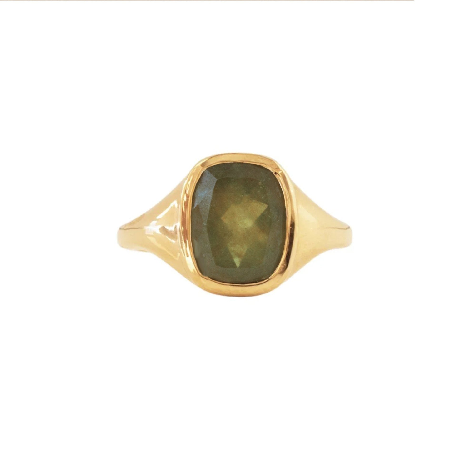 Love Vintage Signet Ring - Juniper Vasonite - SO PRETTY CARA COTTER